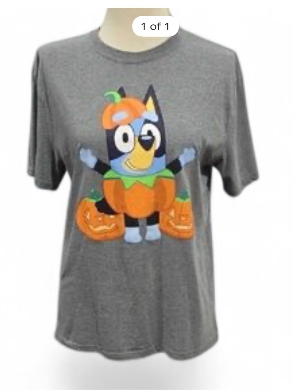 Women's Gray A-Line Skirt - Halloween Pumpkin Graphic